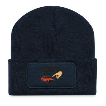 Finger Weg Von Meinem Auto - Recycelte Patch Beanie - French Navy - Vorne