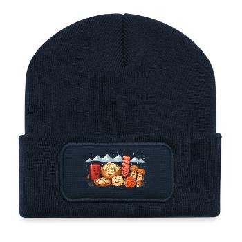 Extrême Nord - Don des Cultures - Beanie recyclé à patch - bleu marine - Devant