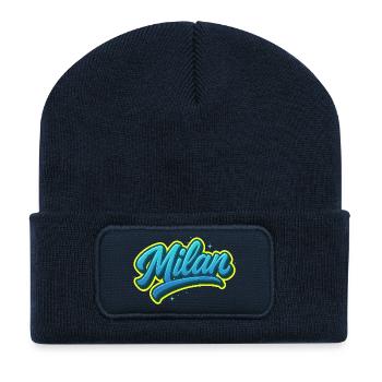 Graffiti Vorname Leon Ideales Druckgeschenk - Recycelte Patch Beanie - French Navy - Vorne