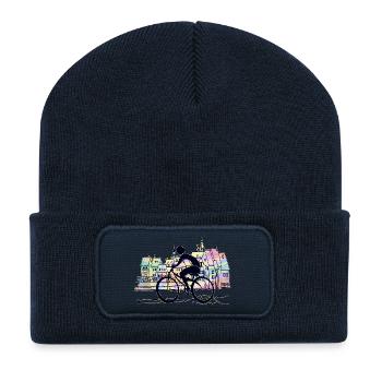 Cyclist - Recycled Patch Beanie - french navy - Front