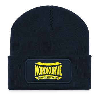Braunschweig Nordkurve Hoodie, Shirt, Tasse, Bag - Recycelte Patch Beanie - French Navy - Vorne