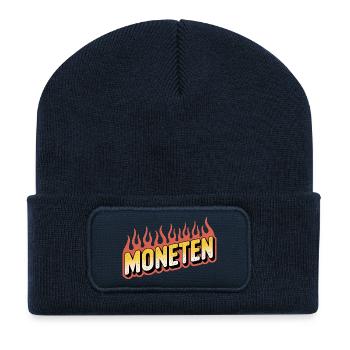 Moneten - Funny Steuer Meme - Recycelte Patch Beanie - French Navy - Vorne