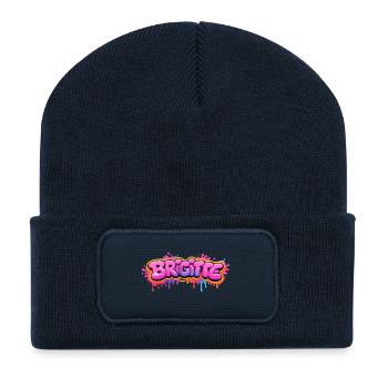 LIAM GRAFFITI NAME FÜR PERFEKTES GESCHENK DRUCKBAR auf - Recycelte Patch Beanie - French Navy - Vorne