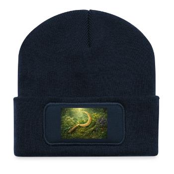 Puissance des plantes - Beanie recyclé à patch - bleu marine - Devant