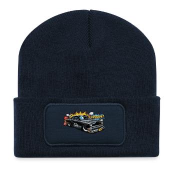 Chevy Bel Air 1954 - American Dream Hot Rod Comic - Recycled Patch Beanie - french navy - Front