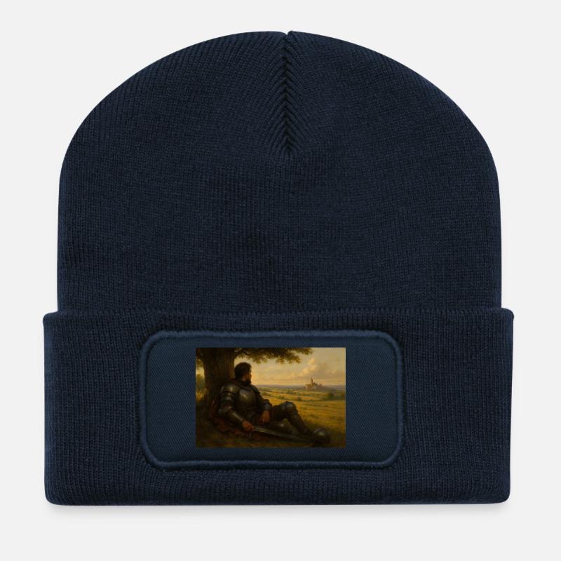Ritter am Waldrand - Recycelte Patch Beanie - French Navy