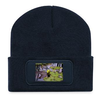 fabiolous world Water Lily Pond - Recycled Patch Beanie - french navy - Front