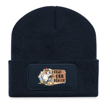 Chicken in graffiti style - Recycled Patch Beanie - french navy - Front