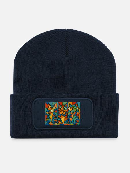 RockyZoo26 - Recycelte Patch Beanie - French Navy