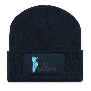 Father's Day Dad Bouldering - Recycled Patch Beanie - french navy - Front