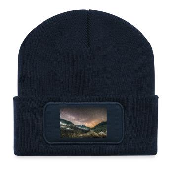 Die Milchstraße oberhalb der Agrafa-Berge - Recycelte Patch Beanie - French Navy - Vorne