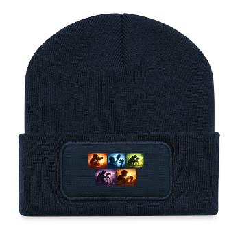 Light Levels of Photography: Silhouette Row - Recycled Patch Beanie - french navy - Front