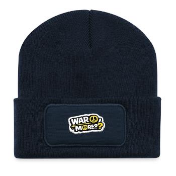 Krieg nicht mehr – Aufkleber: Frieden & Menschlichkeit - Recycelte Patch Beanie - French Navy - Vorne