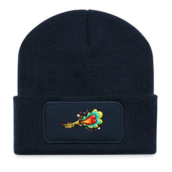 Colorful Trumpet Color Explosion - Recycled Patch Beanie - french navy - Front