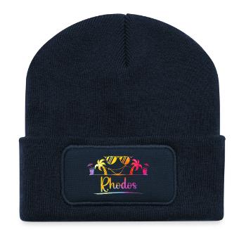 Rhodes Beach Dream Blaze of Colors - Recycled Patch Beanie - french navy - Front
