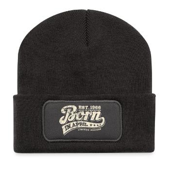 Born in April 1966 - Birthday - Gift - Recycled Patch Beanie - dark grey - Front