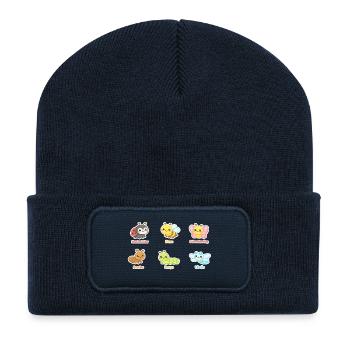 Kawaii Insekten Bande - Recycelte Patch Beanie - French Navy - Vorne