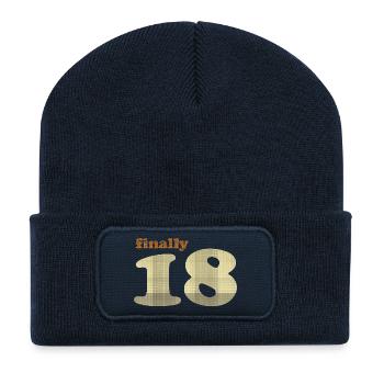 finally_18 - Recycelte Patch Beanie - French Navy - Vorne