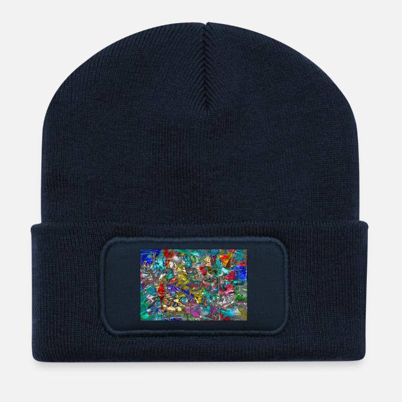 klaggejrdatschy - Beanie recyclé à patch - bleu marine