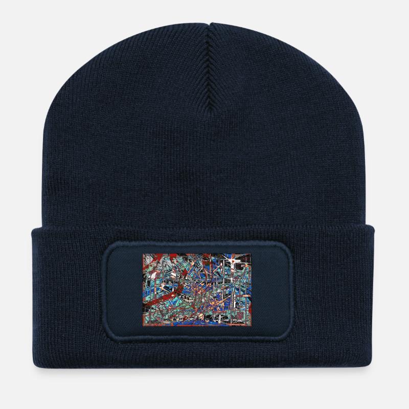 Verflochten - Recycelte Patch Beanie - French Navy
