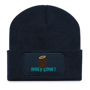 Holy Cow Halo Cartoon - Recycelte Patch Beanie - French Navy - Vorne