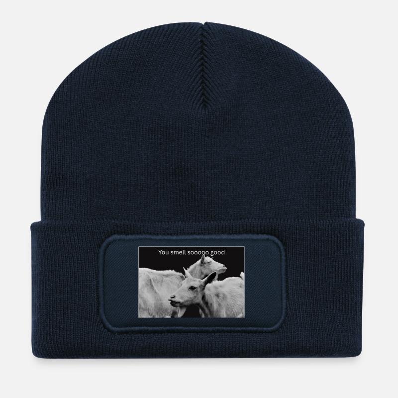 Tu sens tellement bon - Beanie recyclé à patch - bleu marine