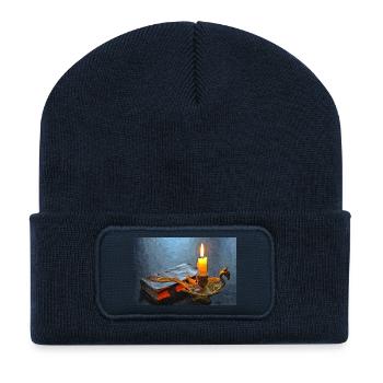 Candlelit Antiquarian Aura - Recycled Patch Beanie - french navy - Front