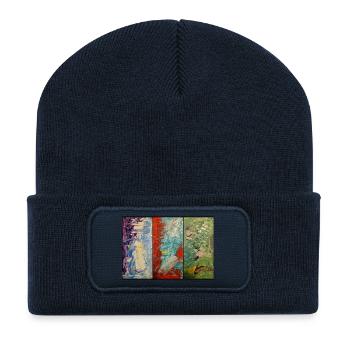 Triptych Color Flow - Recycled Patch Beanie - french navy - Front