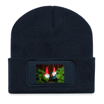 Délice des nains de jardin - Beanie recyclé à patch - bleu marine - Devant