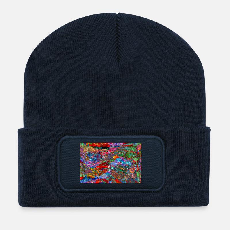 Dissonance - Beanie recyclé à patch - bleu marine