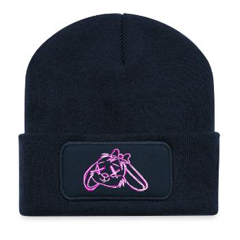 Dead Bunny Pink - Recycelte Patch Beanie - French Navy - Vorne