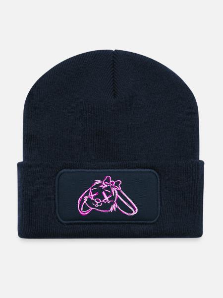 Rose Lapin Mort - Beanie recyclé à patch - bleu marine