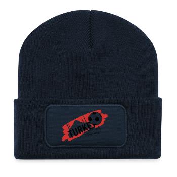 Turquie Football Maillot Supporter Turkey Soccer - Beanie recyclé à patch - bleu marine - Devant