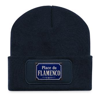 Place du Flamenco - Beanie recyclé à patch - bleu marine - Devant