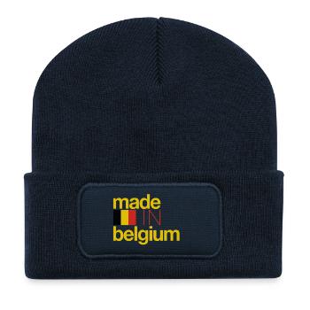 Hergestellt in Belgien - Recycelte Patch Beanie - French Navy - Vorne