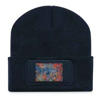 krujgigujshj - Beanie recyclé à patch - bleu marine - Devant