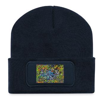krihsjhunjgh - Beanie recyclé à patch - bleu marine - Devant