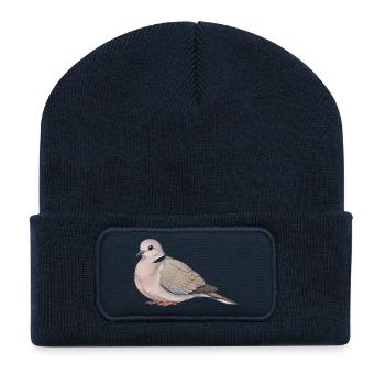 Pigeon eurasiatique - Beanie recyclé à patch - bleu marine - Devant