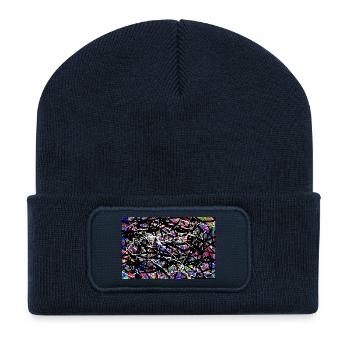 Chujugi - Beanie recyclé à patch - bleu marine - Devant