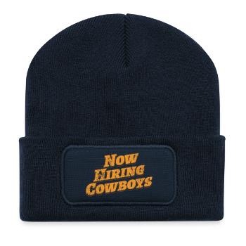 Now Hiring Cowboys | Funny Western  - Recycled Patch Beanie - french navy - Front
