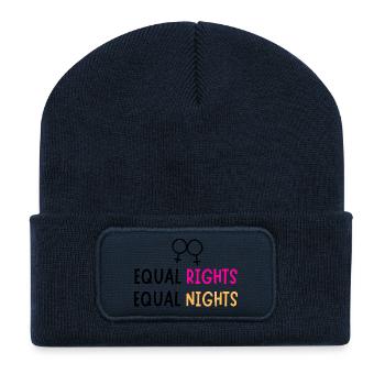 Equal rights Equal nights - Recycled Patch Beanie - french navy - Front