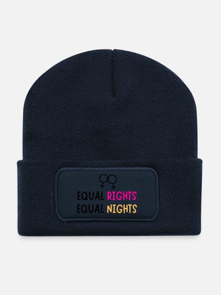 Equal rights Equal nights - Recycelte Patch Beanie - French Navy