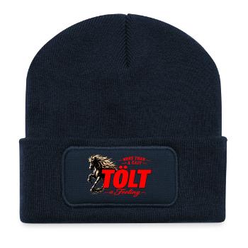 Plus qu’une démarche - Tölt - Beanie recyclé à patch - bleu marine - Devant