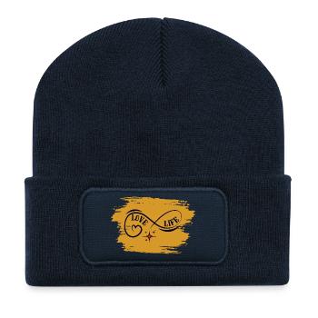 Unendliches Liebesleben - Recycelte Patch Beanie - French Navy - Vorne