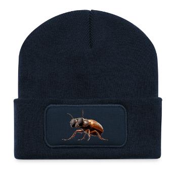 Maikäfer Süßer Hirschkäfer Nashornkäfer Insekten - Recycelte Patch Beanie - French Navy - Vorne