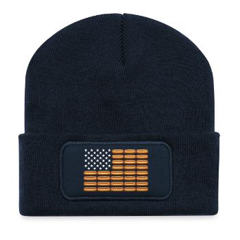 Hotdog mit amerikanischer Flagge zum 4. Juli – Lus - Recycelte Patch Beanie - French Navy - Vorne