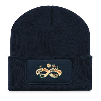 Meeting 60 Min Ergebnis Neuer Termin - Recycelte Patch Beanie - French Navy - Vorne