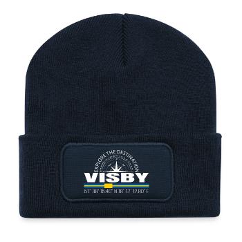 Visby - Recycled Patch Beanie - french navy - Front