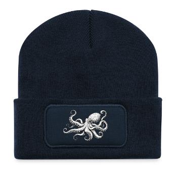 Octopus  - Recycled Patch Beanie - french navy - Front