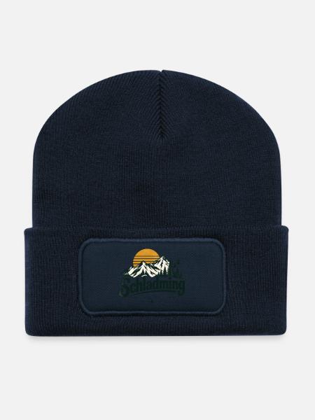 Schladming - Recycelte Patch Beanie - French Navy